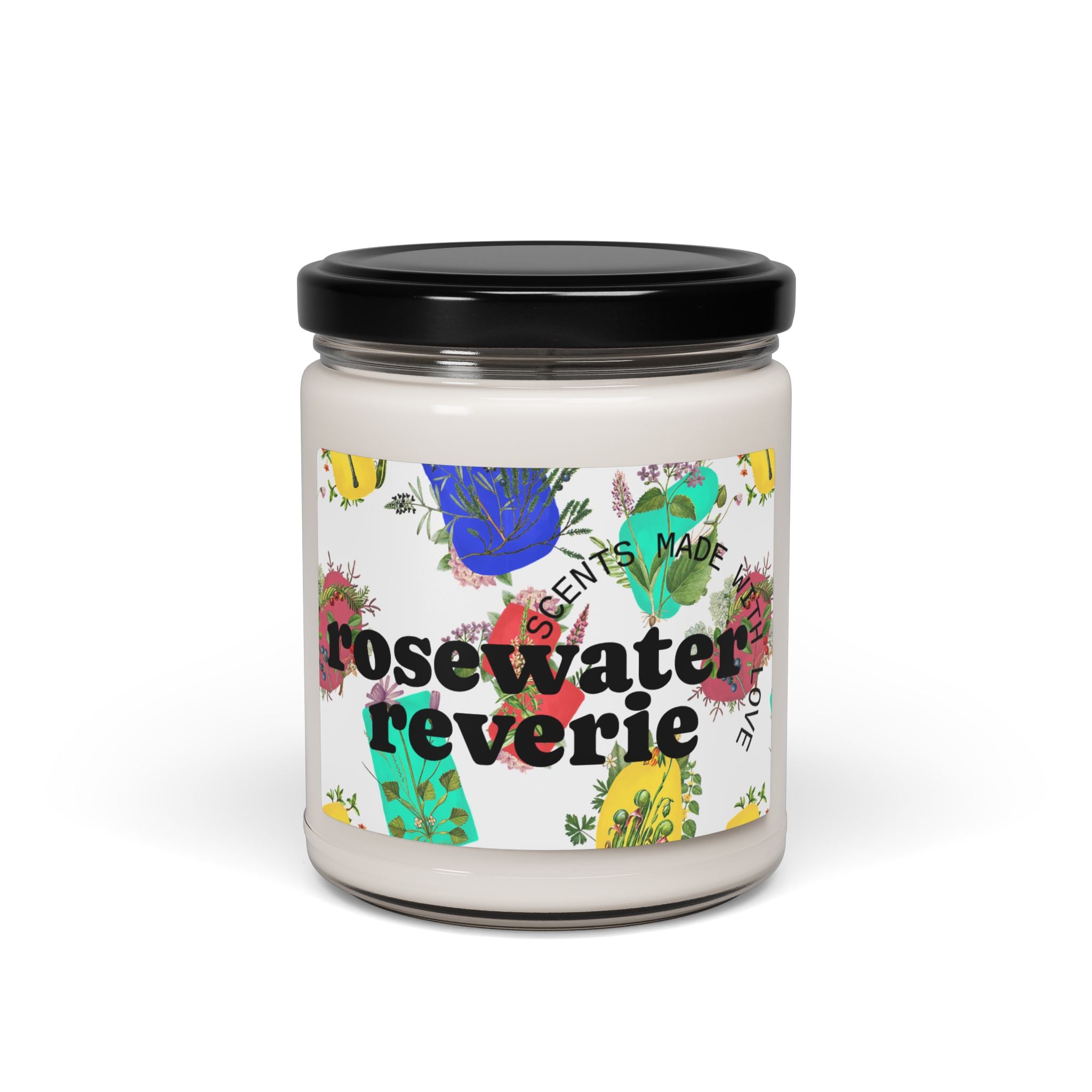 Rosewater Reverie Scented Soy Candle | Relaxing Aromatherapy Gift, Home Decor, Self-Care, Spa Day, Eco-Friendly Candle