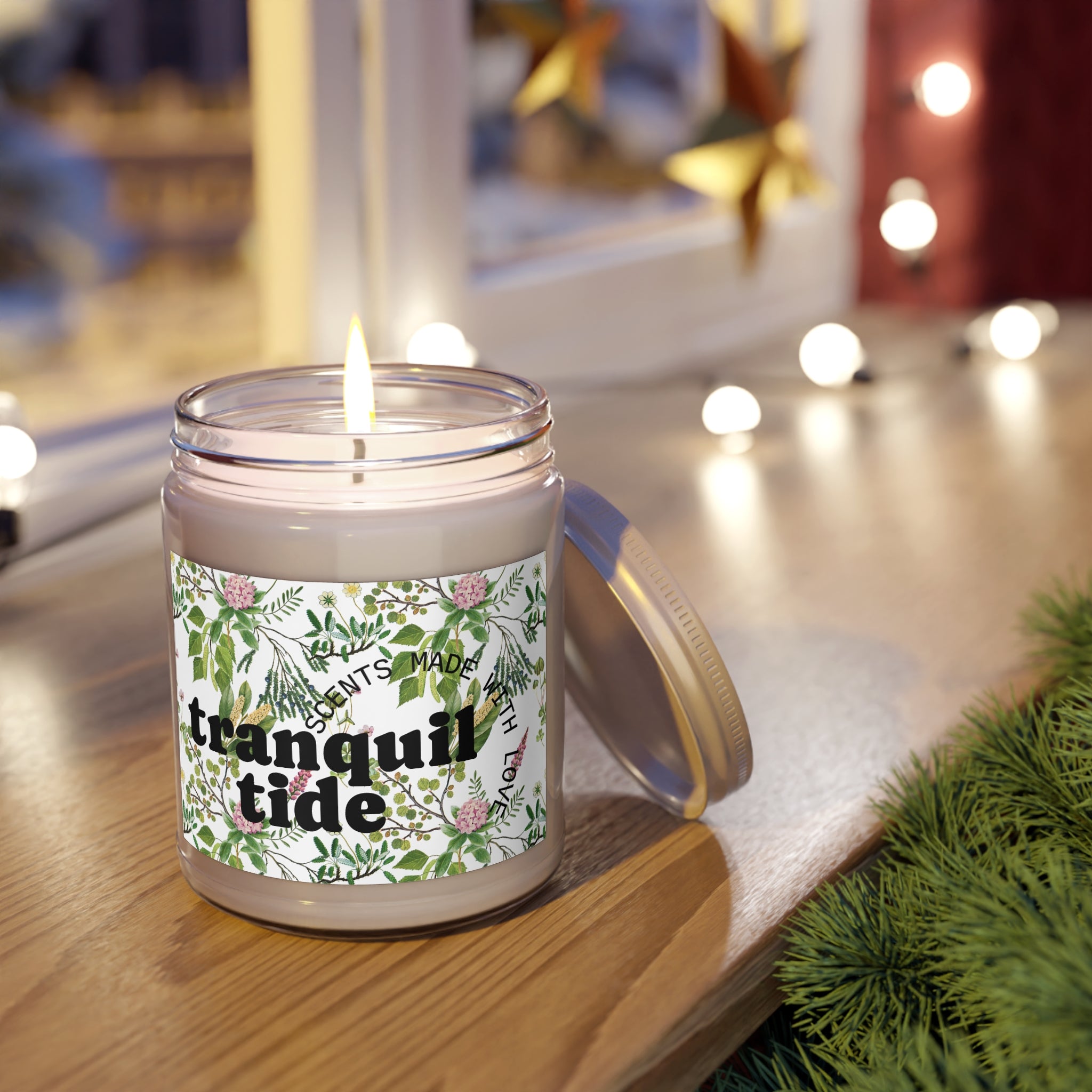 Tranquil Tide (Eucalyptus Mint) Scented Candle | Relaxing Aromatherapy Candle for Home Decor, Gift for Her, Spa Day, Meditation, Relaxation