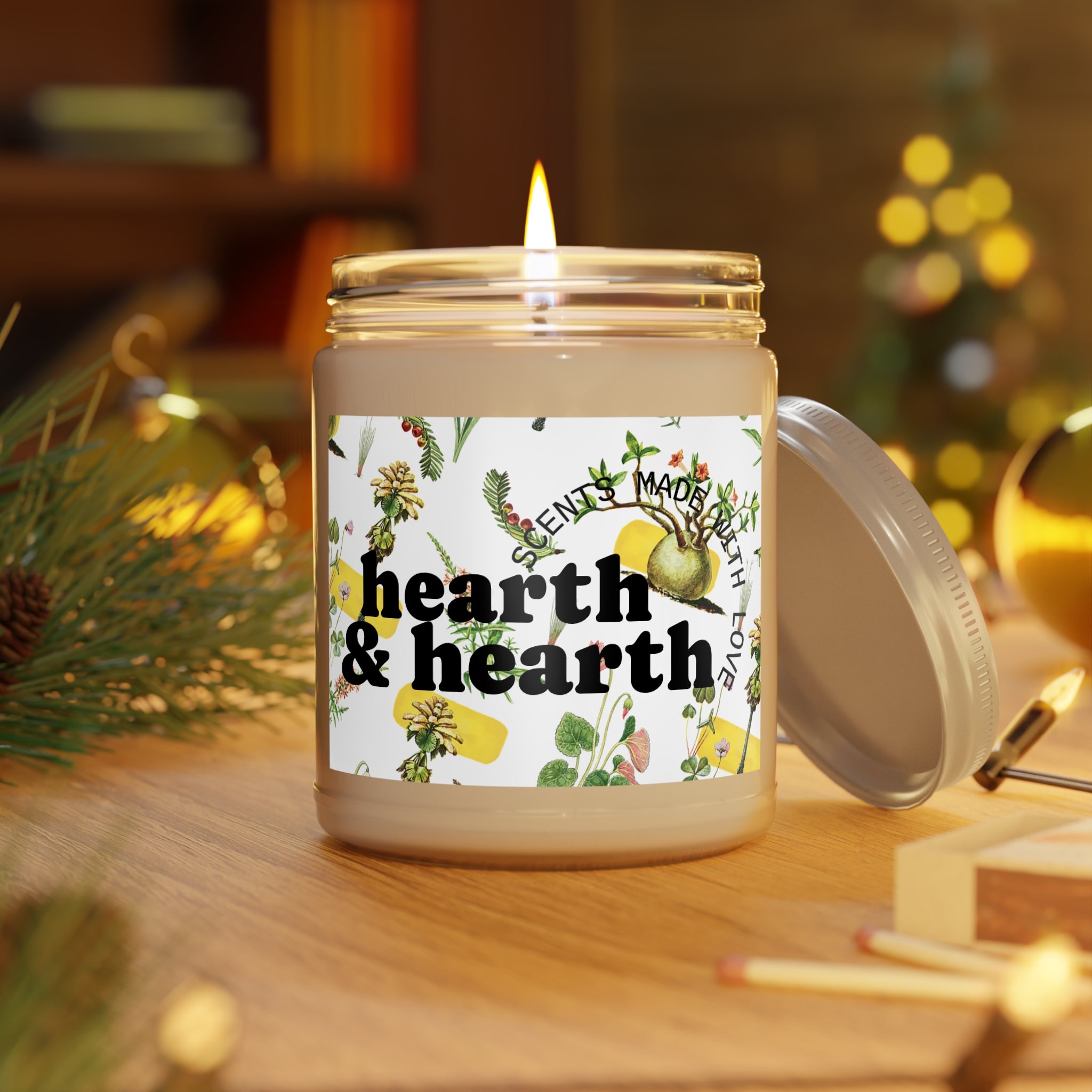 Scented Candle - Hearth & Hearth | Relaxing Aromatherapy, Home Decor, Gift for Any Occasion, Eco-Friendly, Hand-Poured