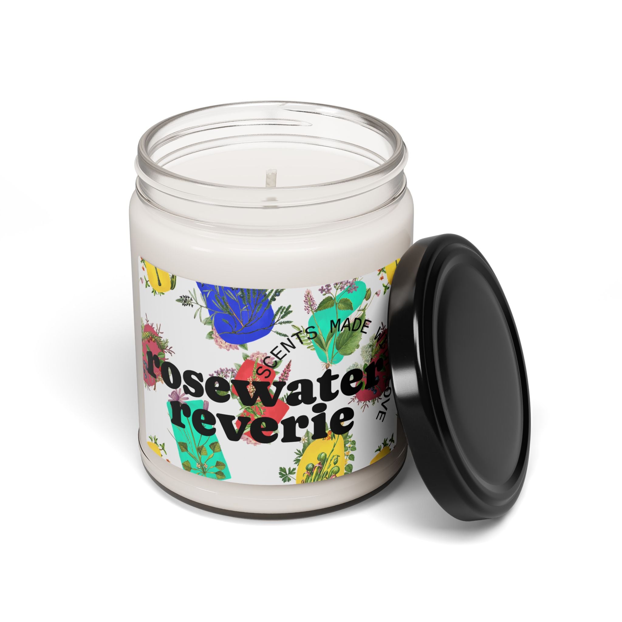 Rosewater Reverie Scented Soy Candle | Relaxing Aromatherapy Gift, Home Decor, Self-Care, Spa Day, Eco-Friendly Candle