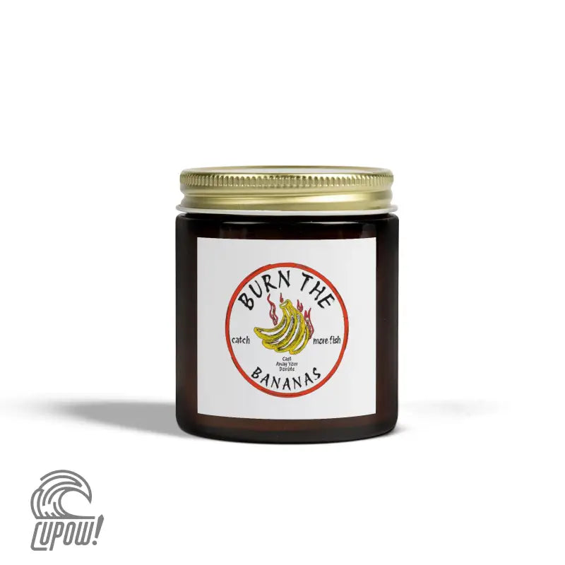 Banana Scented Candle - Burn the Bananas Coconut Apricot Wax (4oz 9oz) - 4oz / Amber / Cashmere Musk - Home Decor