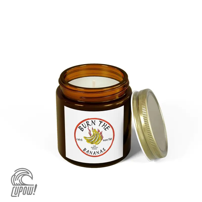 Banana Scented Candle - Burn the Bananas Coconut Apricot Wax (4oz 9oz) - Home Decor