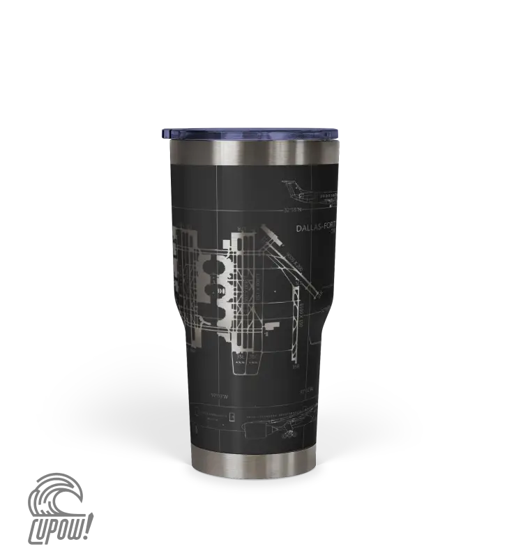 Dallas-Fort Worth International (DFW) Airport Diagram Tumbler 30oz