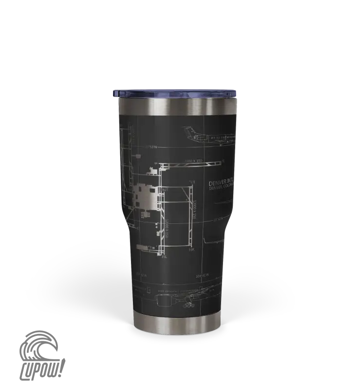 Denver International (DEN) Airport Diagram Tumbler 30oz