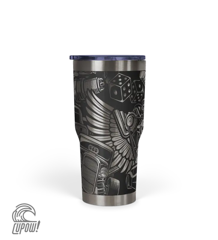 Hot Rod Vintage Automotive Tumbler 30oz