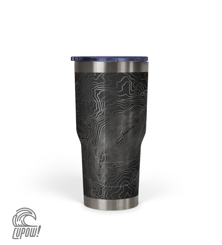 Peak Perspective - The Topo All Over Design Tumbler 30oz