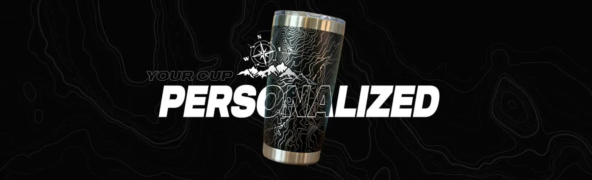 Personalized topographic-patterned tumbler.