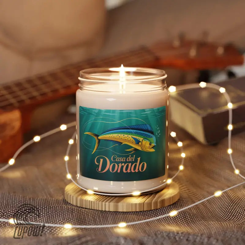 Scented Soy Candle - Casa del Dorado 9oz | Relaxing Home Decor & Gift for Fishing Enthusiasts - Sea Salt + Orchid / 9oz
