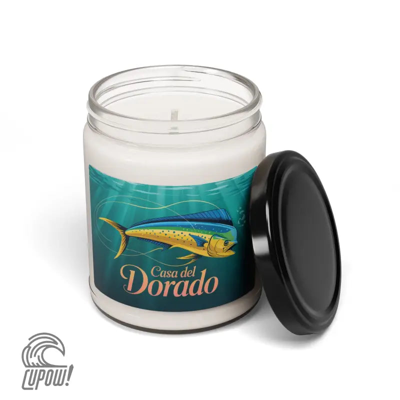 Scented Soy Candle - Casa del Dorado 9oz | Relaxing Home Decor & Gift for Fishing Enthusiasts - Sea Salt + Orchid / 9oz