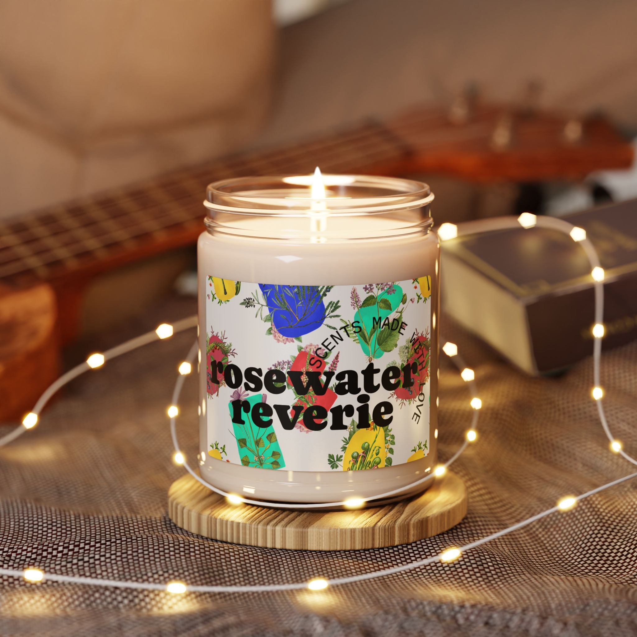 Rosewater Reverie Scented Soy Candle | Relaxing Aromatherapy Gift, Home Decor, Self-Care, Spa Day, Eco-Friendly Candle