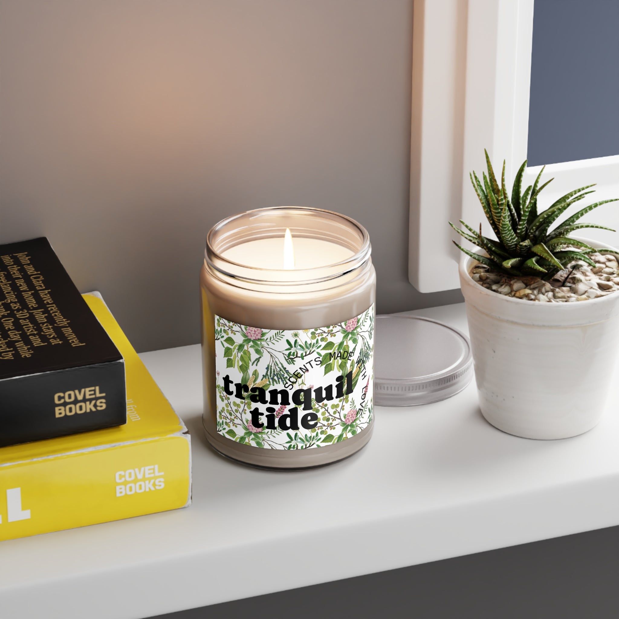 Tranquil Tide (Eucalyptus Mint) Scented Candle | Relaxing Aromatherapy Candle for Home Decor, Gift for Her, Spa Day, Meditation, Relaxation