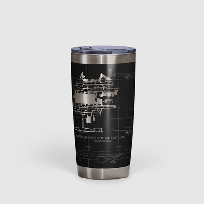 Hartsfield–Jackson Atlanta International (ATL) Airport Diagram Tumbler 20oz