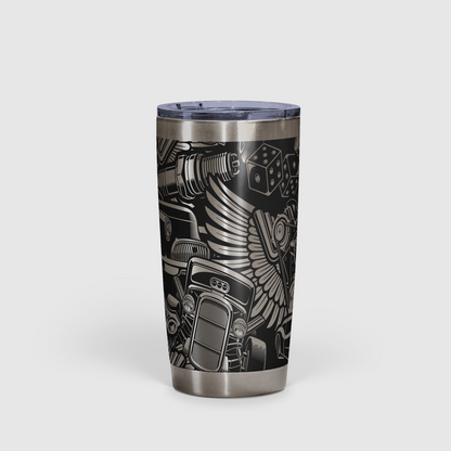 Hot Rod Vintage Automotive Tumbler 20oz