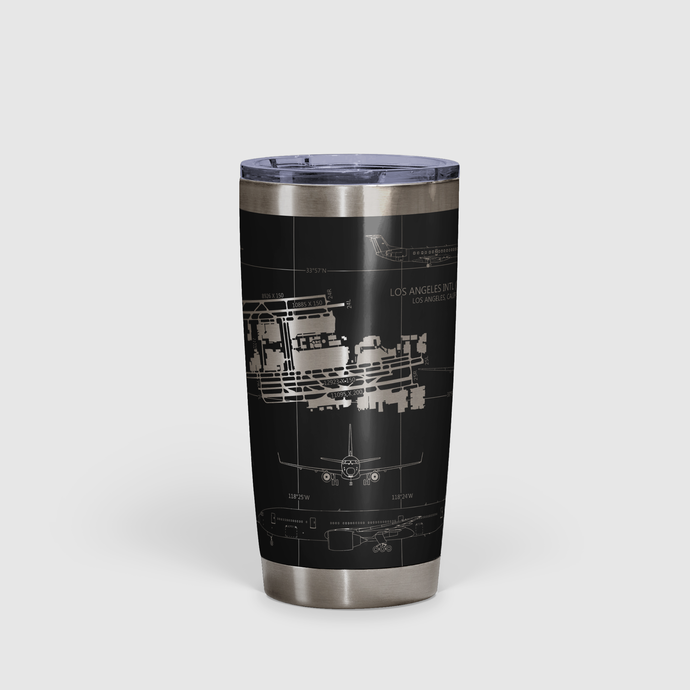 Los Angeles International (LAX) Airport Diagram Tumbler 20oz