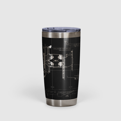 Orlando INTL (MCO) Airport Diagram Tumbler 20oz