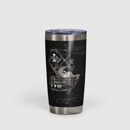 Chicago O'hare (ORD) Airport Diagram Tumbler 20oz