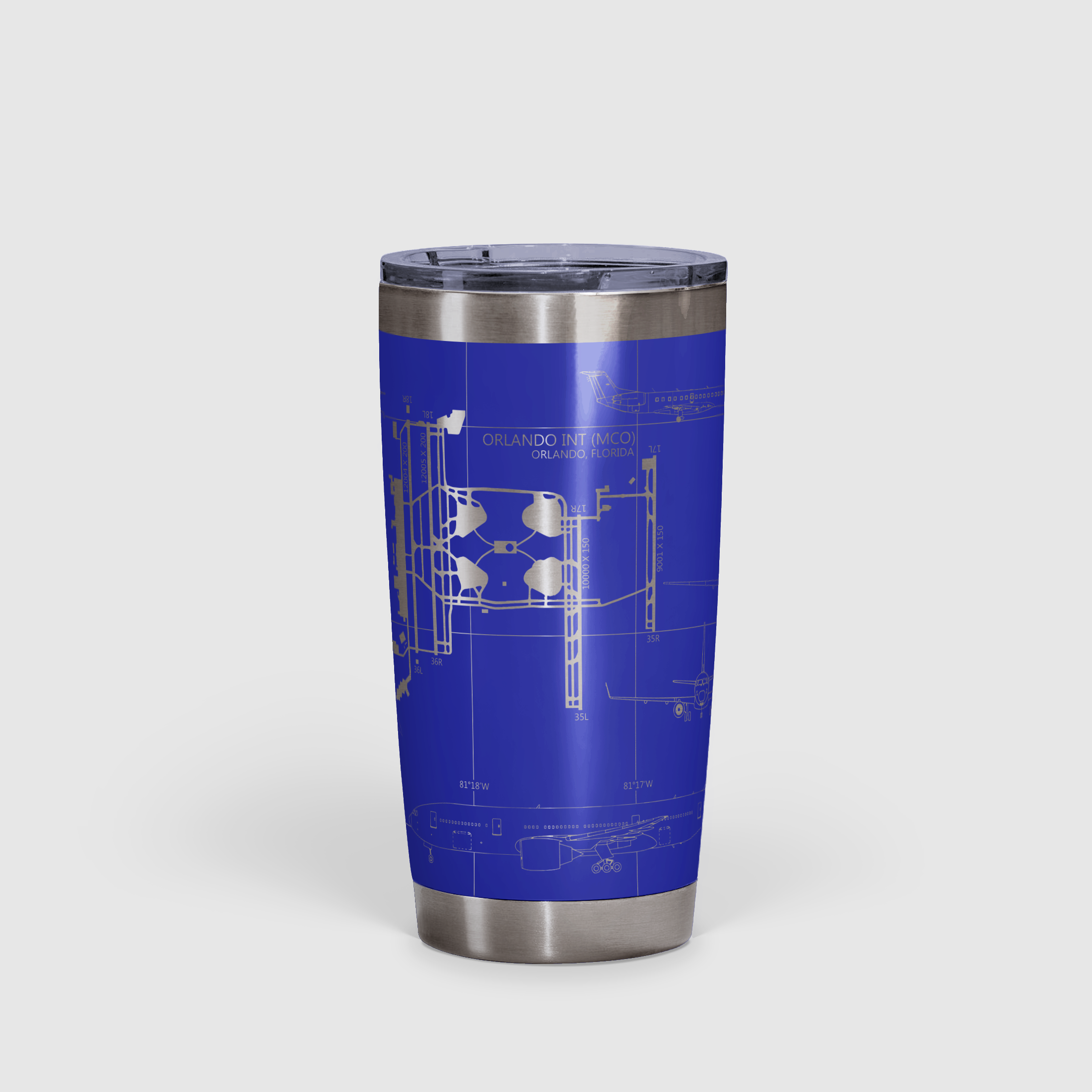 Orlando INTL (MCO) Airport Diagram Tumbler 20oz