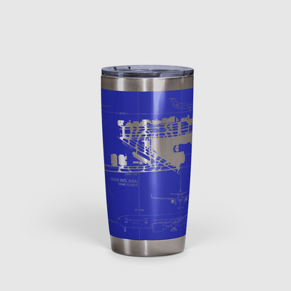 Miami INTL (MIA) Airport Diagram Tumbler 20oz