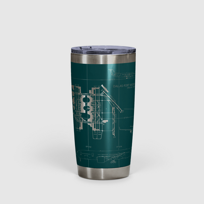 Dallas-Fort Worth International (DFW) Airport Diagram Tumbler 20oz