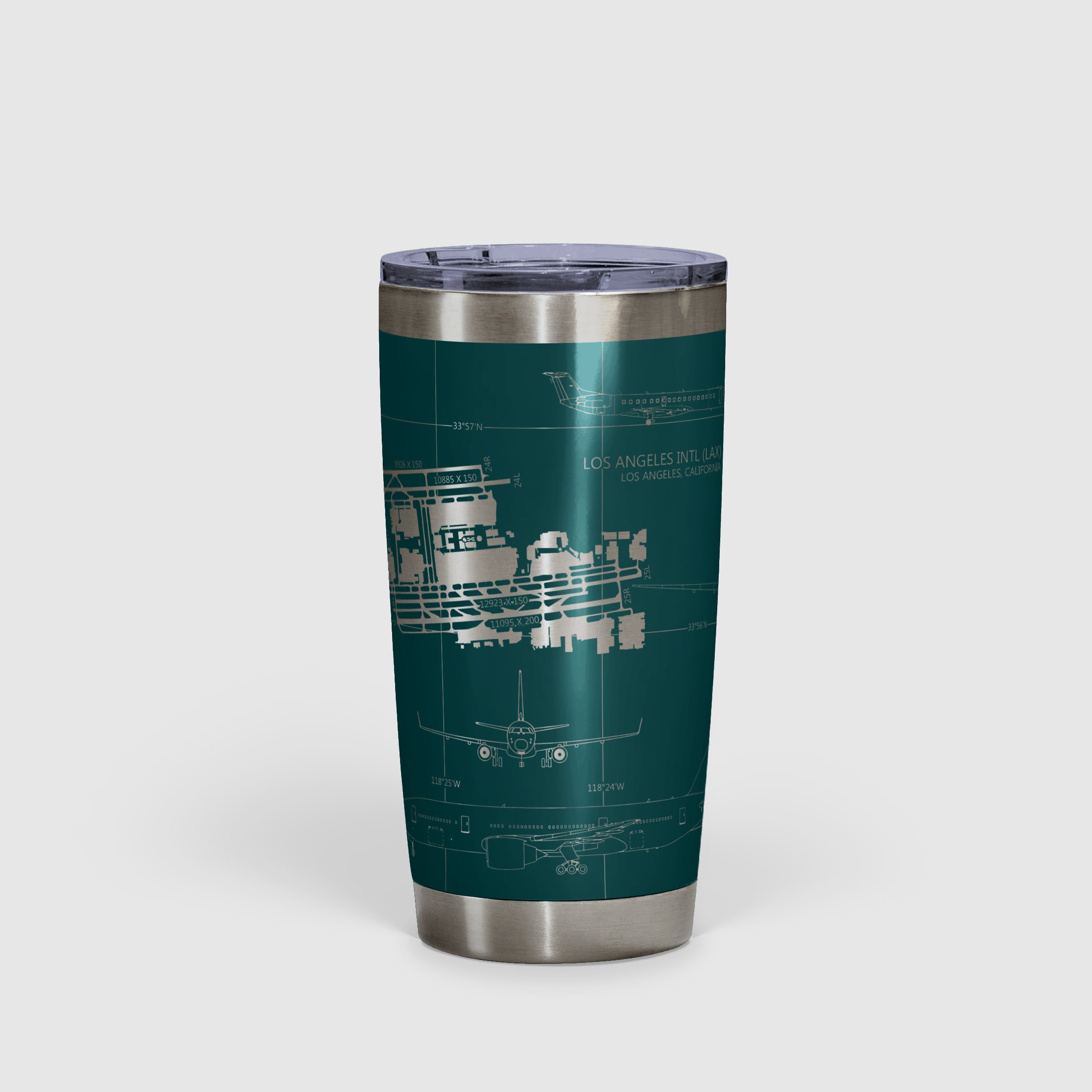 Los Angeles International (LAX) Airport Diagram Tumbler 20oz