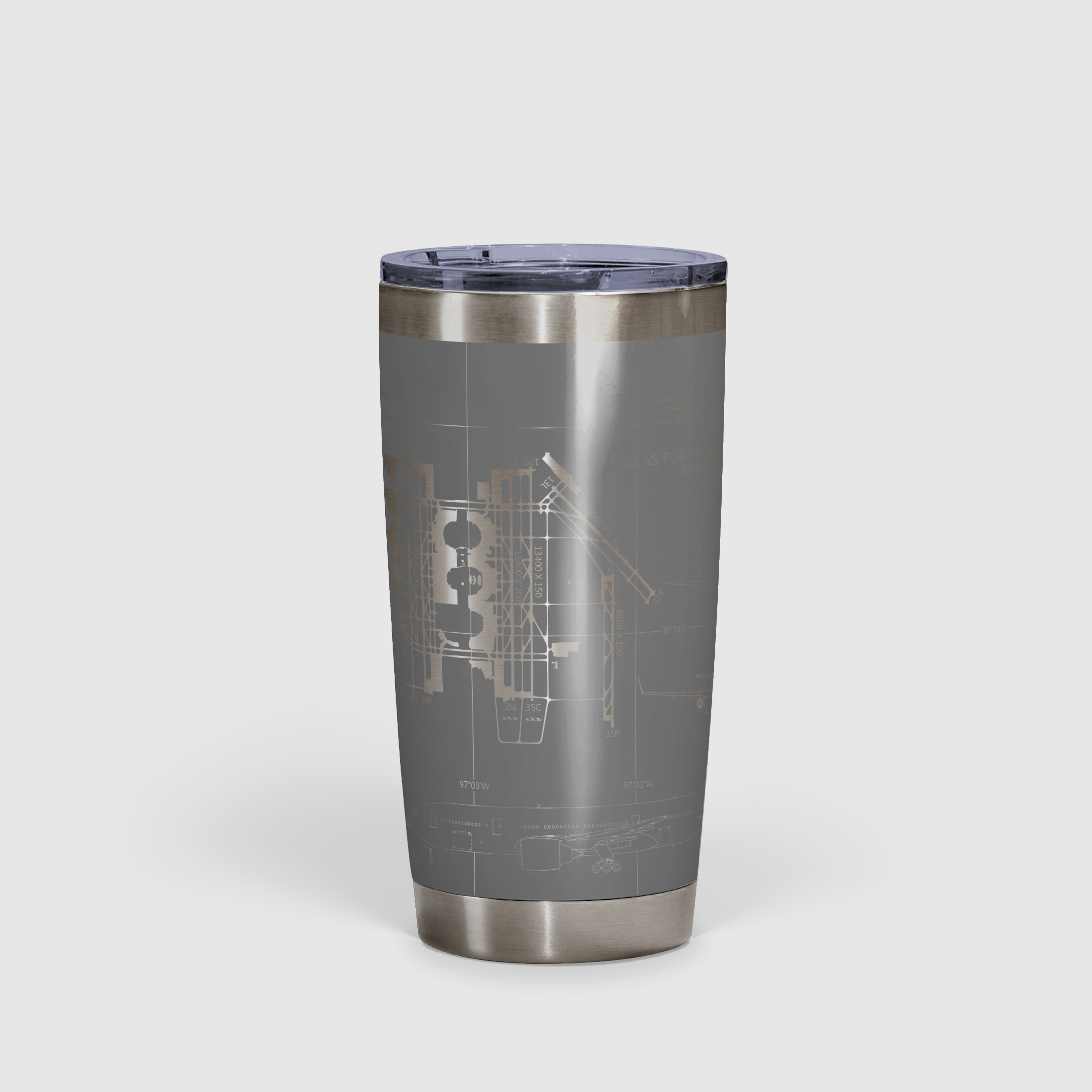 Dallas-Fort Worth International (DFW) Airport Diagram Tumbler 20oz