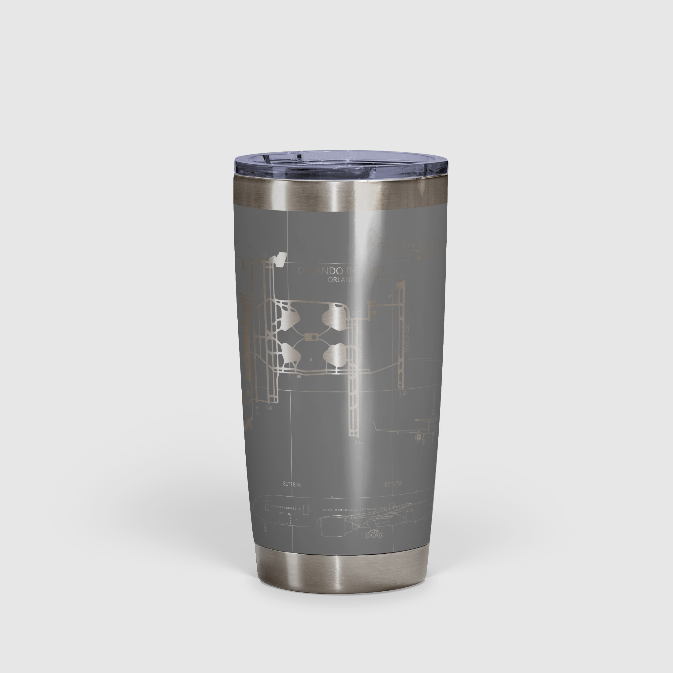 Orlando INTL (MCO) Airport Diagram Tumbler 20oz