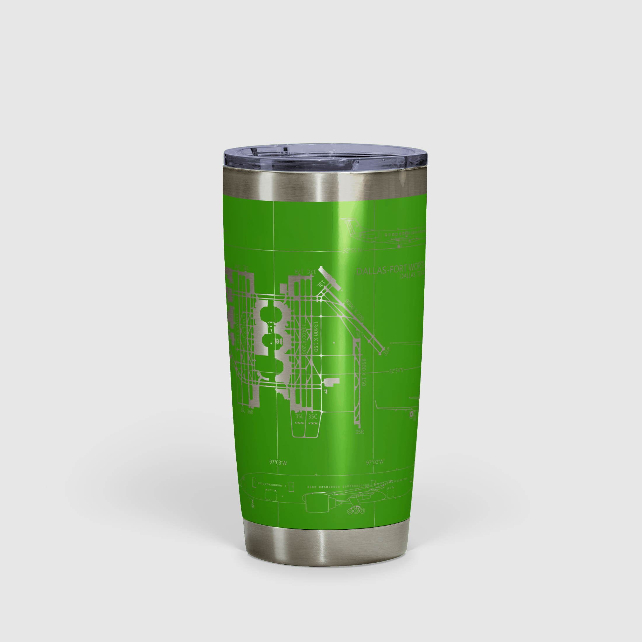 Dallas-Fort Worth International (DFW) Airport Diagram Tumbler 20oz