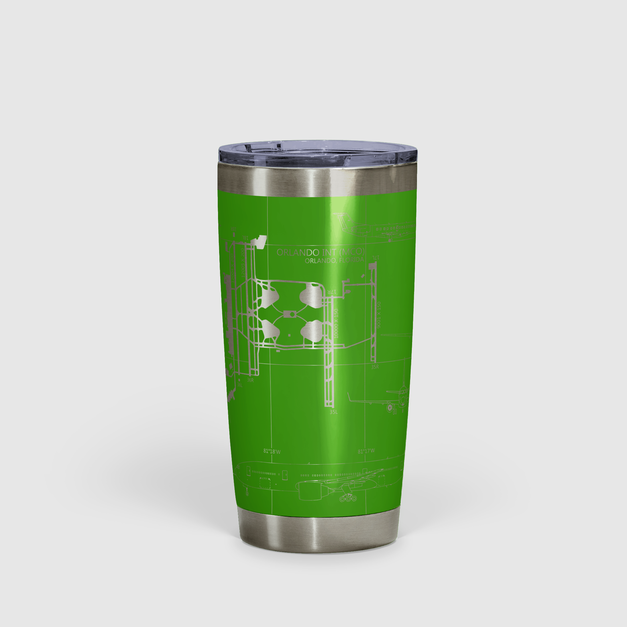 Orlando INTL (MCO) Airport Diagram Tumbler 20oz