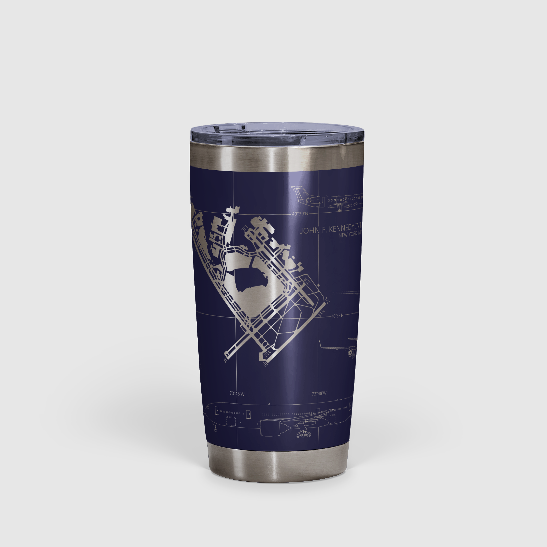 John F. Kennedy International (JFK) Airport Diagram Tumbler 20oz