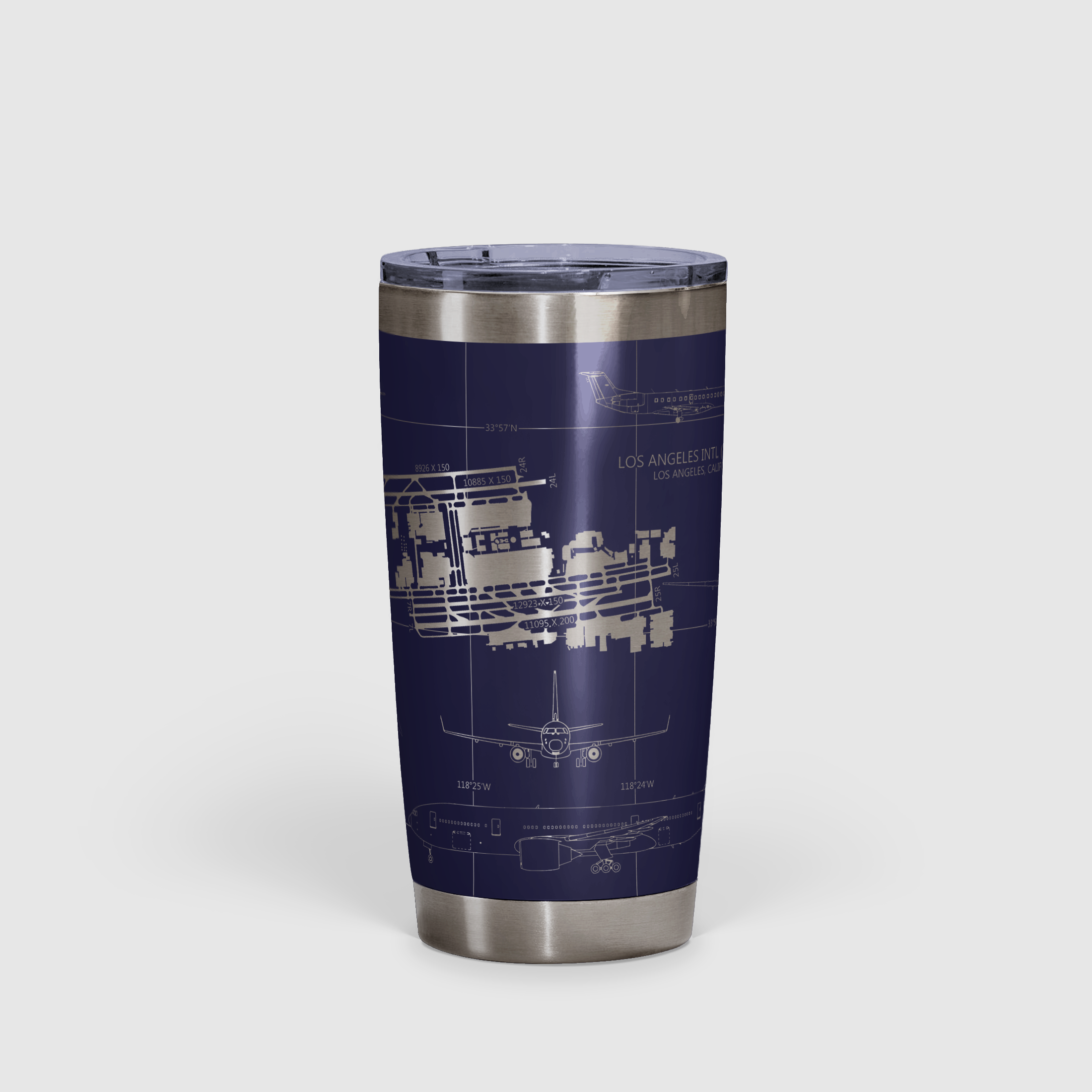 Los Angeles International (LAX) Airport Diagram Tumbler 20oz