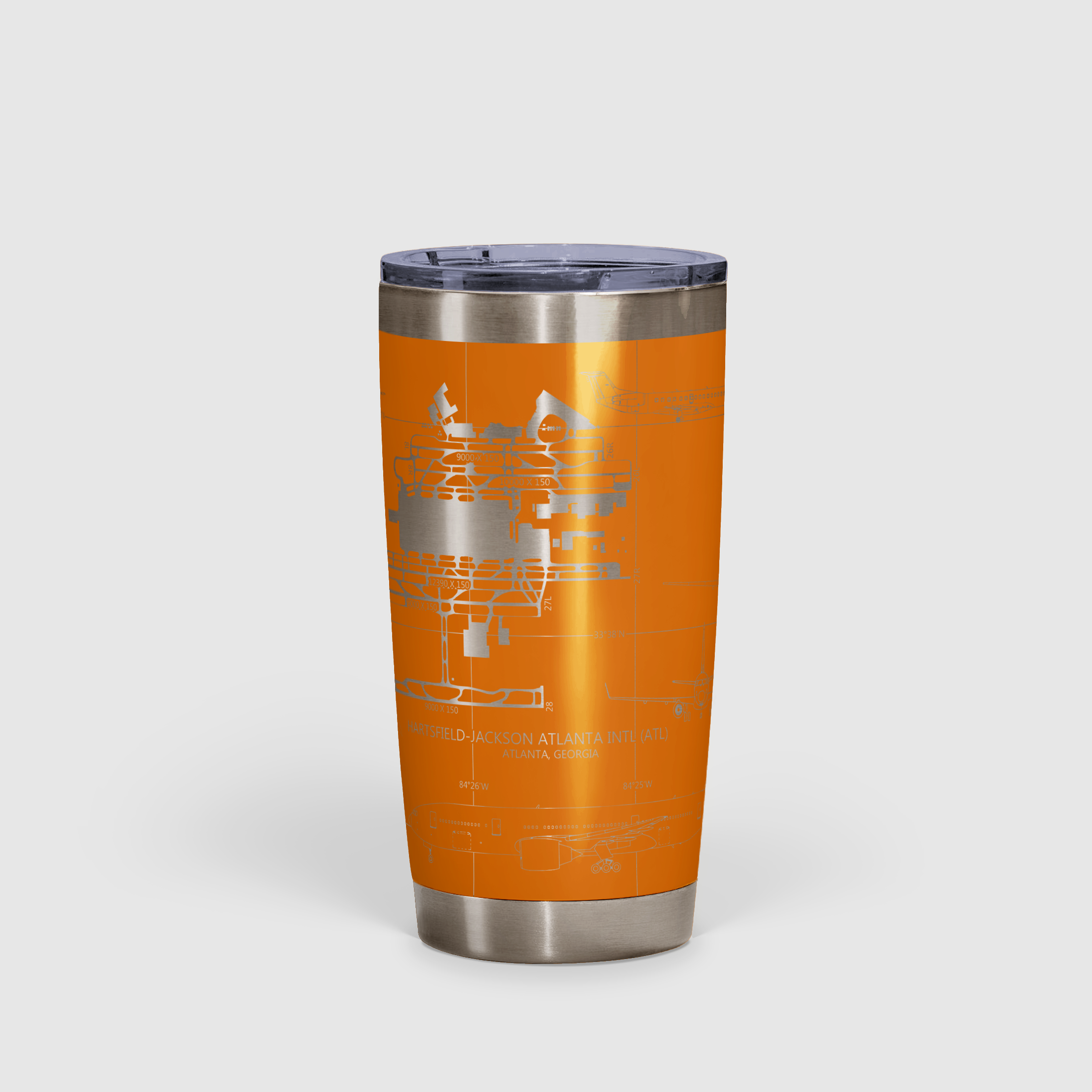 Hartsfield–Jackson Atlanta International (ATL) Airport Diagram Tumbler 20oz