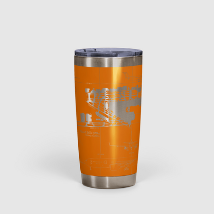 Miami INTL (MIA) Airport Diagram Tumbler 20oz