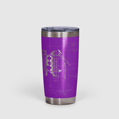 Dallas-Fort Worth International (DFW) Airport Diagram Tumbler 20oz