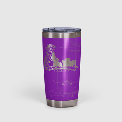 Las Vegas Harry Reid International (LAS) Airport Diagram Tumbler 20oz