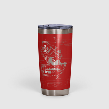 Chicago O'hare (ORD) Airport Diagram Tumbler 20oz