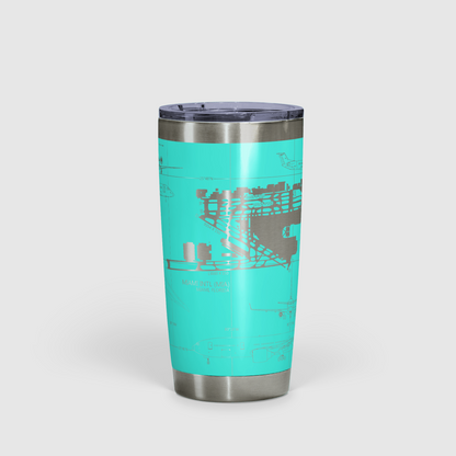 Miami INTL (MIA) Airport Diagram Tumbler 20oz