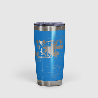 Miami INTL (MIA) Airport Diagram Tumbler 20oz