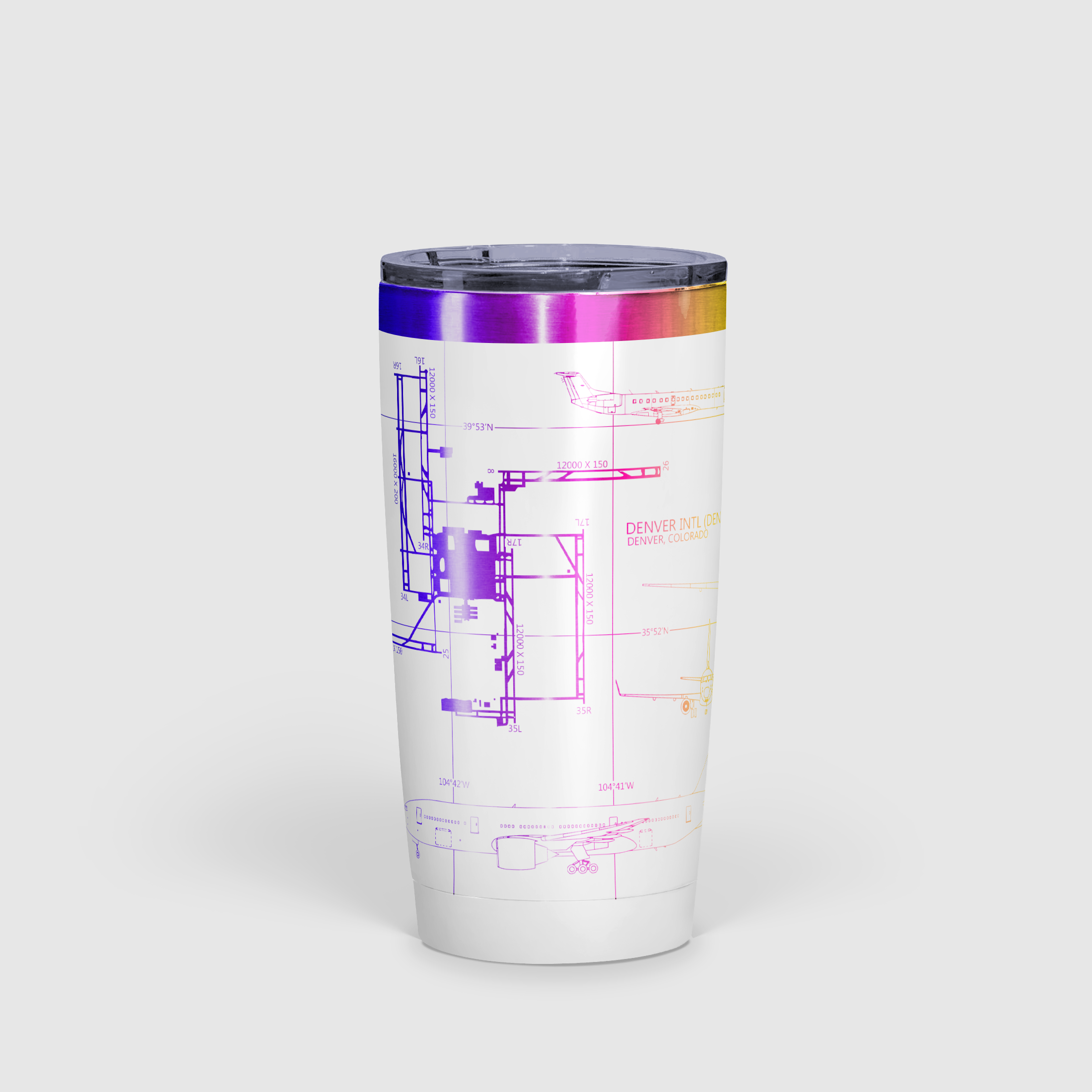 Denver International (DEN) Airport Diagram Tumbler 20oz