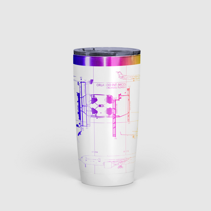 Orlando INTL (MCO) Airport Diagram Tumbler 20oz