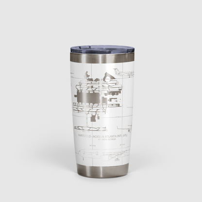 Hartsfield–Jackson Atlanta International (ATL) Airport Diagram Tumbler 20oz