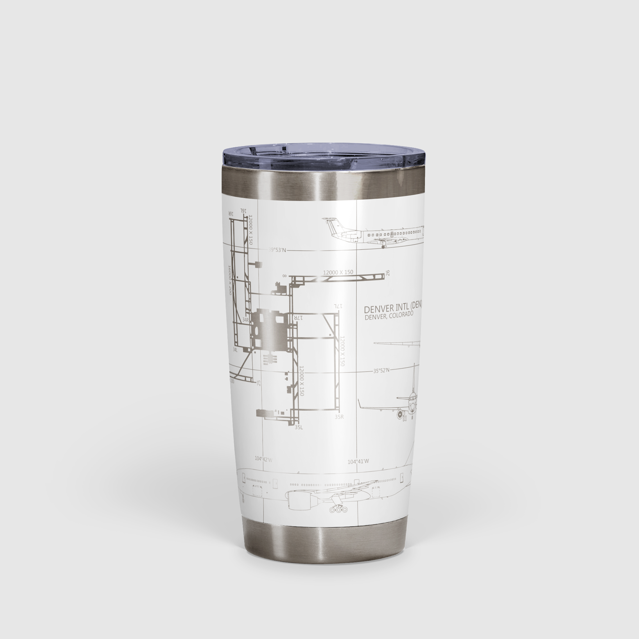 Denver International (DEN) Airport Diagram Tumbler 20oz