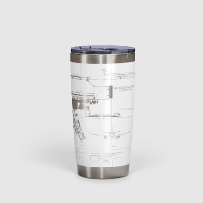 George Bush Intercontinental (IAH) Airport Diagram Tumbler 20oz