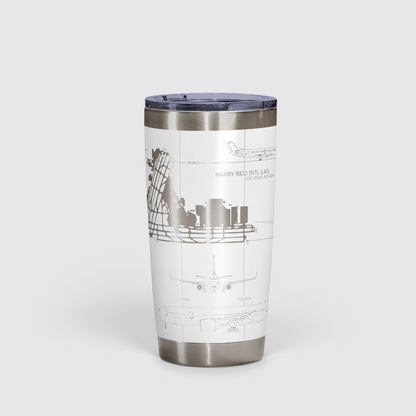 Las Vegas Harry Reid International (LAS) Airport Diagram Tumbler 20oz