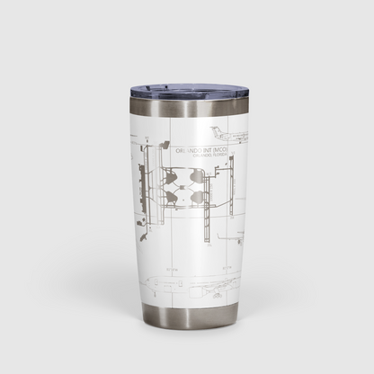 Orlando INTL (MCO) Airport Diagram Tumbler 20oz