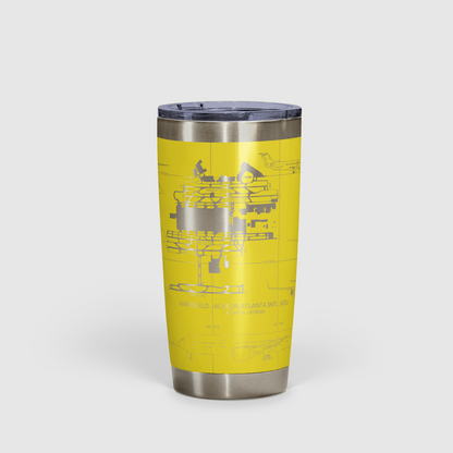 Hartsfield–Jackson Atlanta International (ATL) Airport Diagram Tumbler 20oz