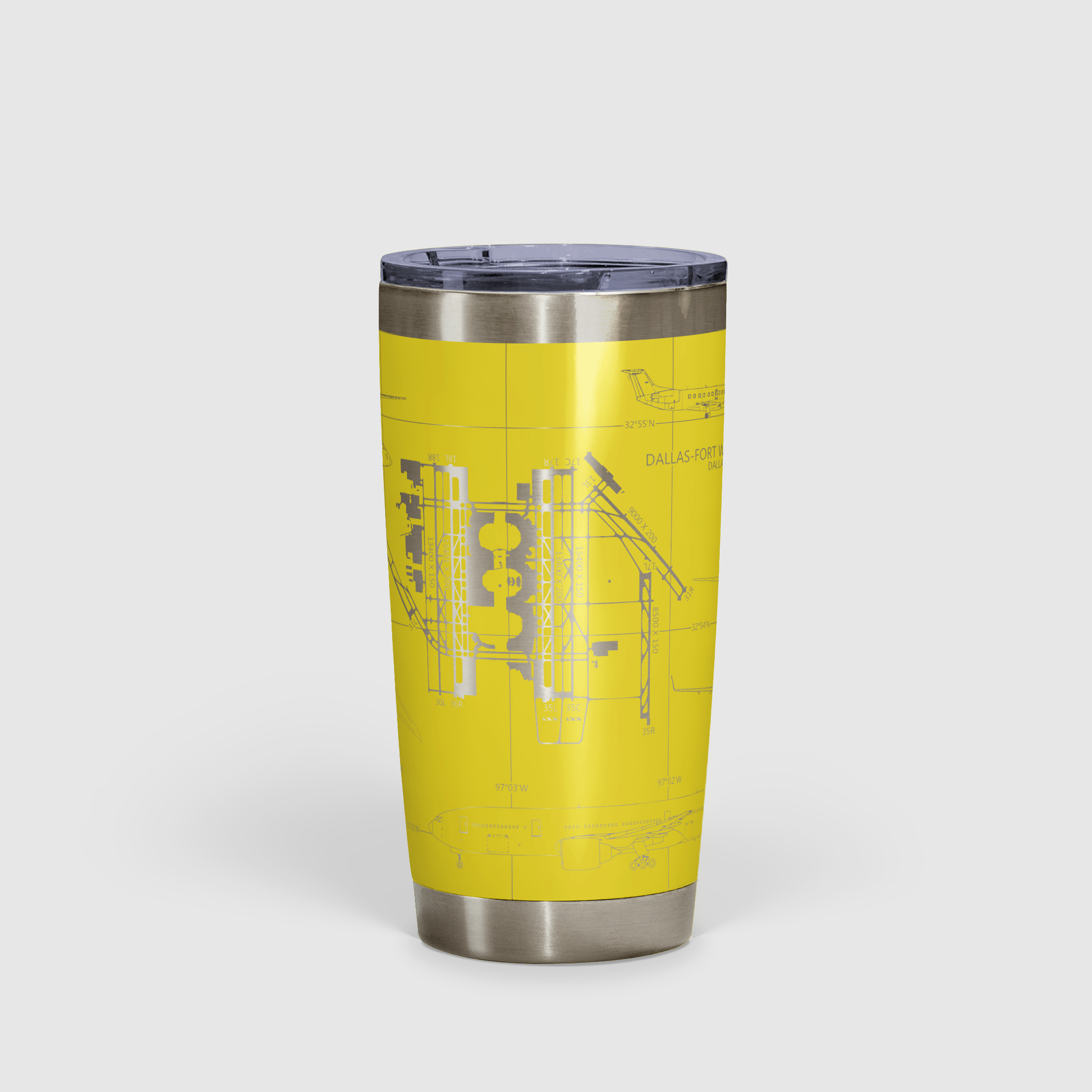 Dallas-Fort Worth International (DFW) Airport Diagram Tumbler 20oz