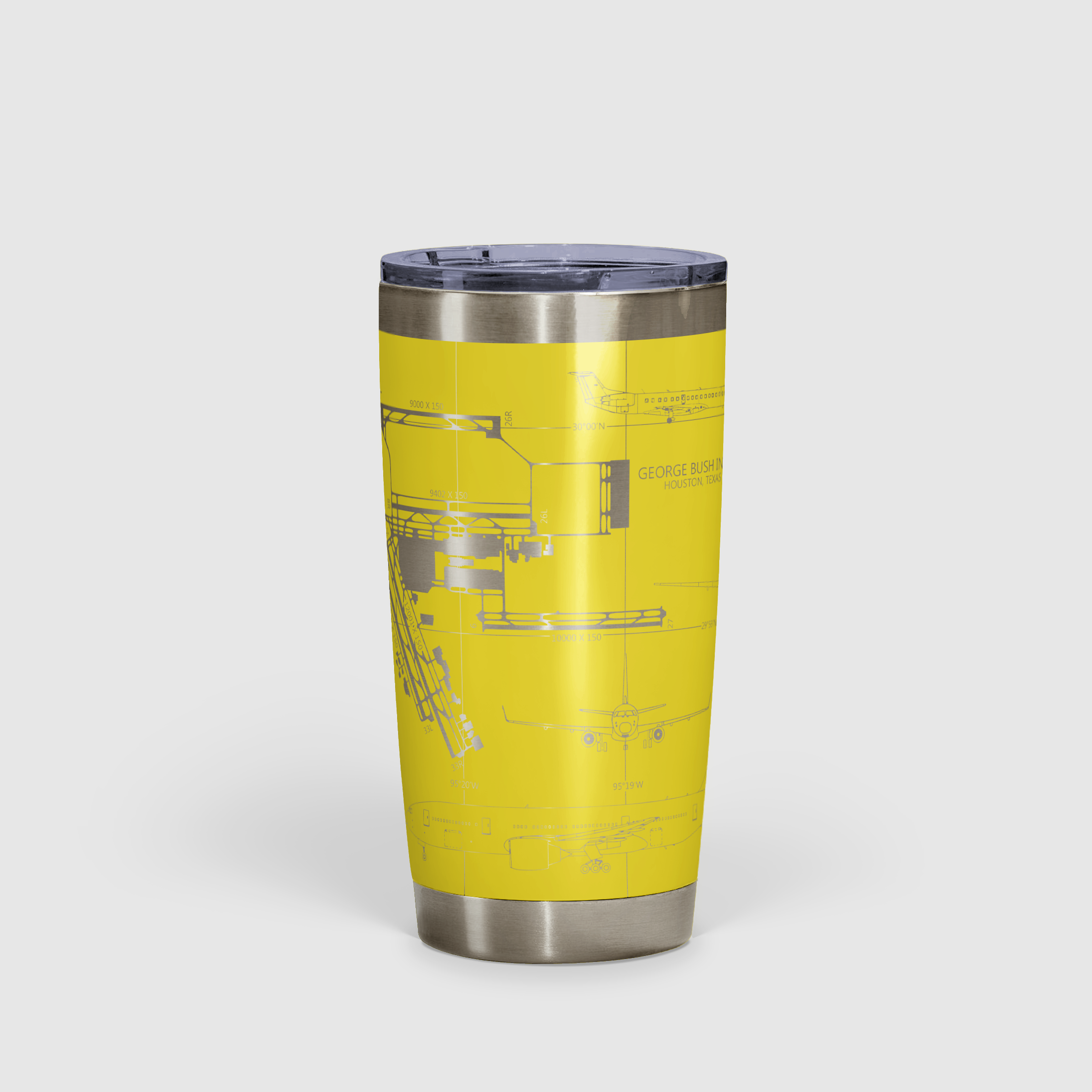 George Bush Intercontinental (IAH) Airport Diagram Tumbler 20oz