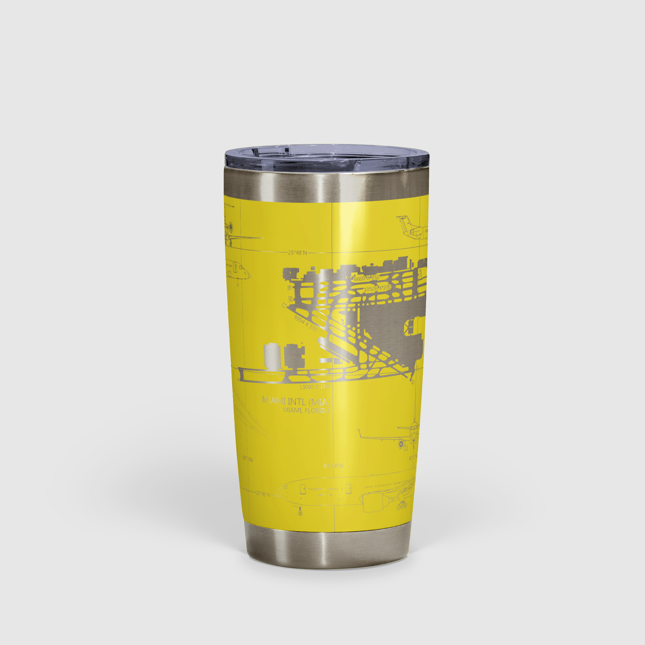 Miami INTL (MIA) Airport Diagram Tumbler 20oz