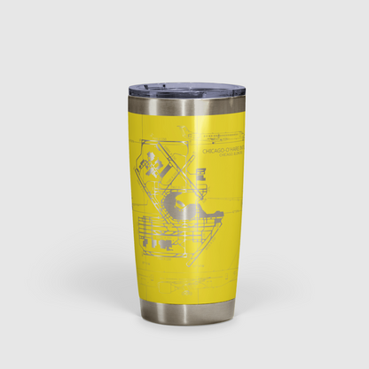 Chicago O'hare (ORD) Airport Diagram Tumbler 20oz