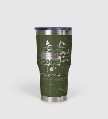 Hartsfield–Jackson Atlanta International (ATL) Airport Diagram Tumbler 30oz